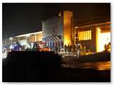 Produktionshalle im Vollbrand
